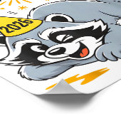 Trashed Panda New Year 2026 Funny Drunk Raccoon Poster (Ecke)