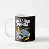 Trashed Panda New Year 2026 Funny Raccoon Design Kaffeetasse (Links)