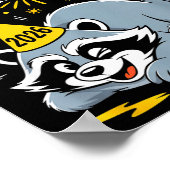 Trashed Panda New Year 2026 Funny Raccoon Design  Poster (Ecke)