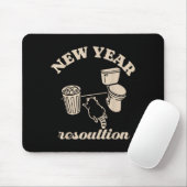 Trashed Panda New Year Resolution Funny Drunk Racc Mousepad (Mit Mouse)