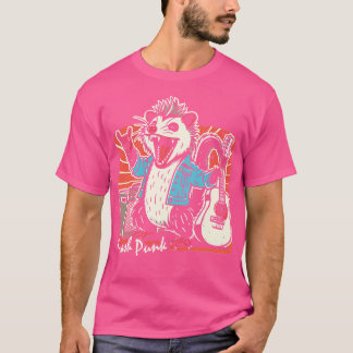 Trasher Opossum Punk Guitar Lover T-Shirt