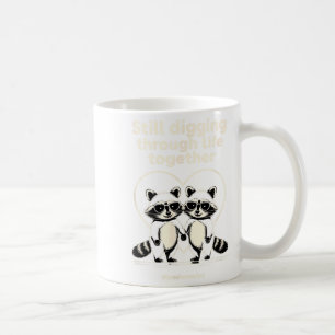 Trashpandas-Paare passend zum Valentinstag Jubiläu Kaffeetasse