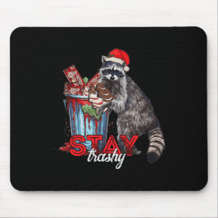 Trashy Christmas Raccoon Xmas Trash Panda Rac blei Mousepad