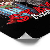 Trashy Christmas Raccoon Xmas Trash Panda Rac blei Poster (Ecke)