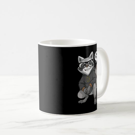 Trashy Cool Raccoon Wild Animal Spaß Trash P Kaffeetasse (VorderseiteRechts)