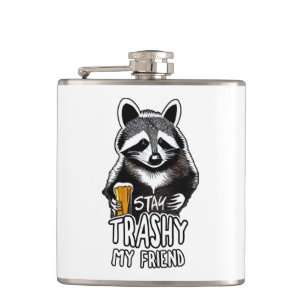 Trashy My Friend Raccoon bleibe Flachmann