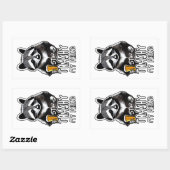 Trashy My Friend Raccoon bleibe Rechteckiger Aufkleber (Blatt)