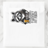 Trashy My Friend Raccoon bleibe Rechteckiger Aufkleber (Tasche)