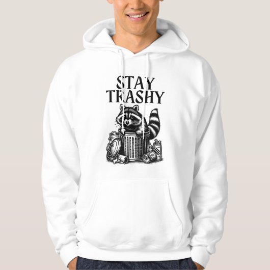 Trashy Raccoon bleibe Hoodie (Vorderseite)