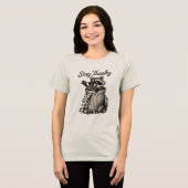 Trashy Raccoon bleibe Tri-Blend Shirt (Vorderseite voll)
