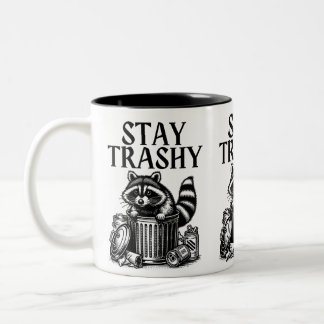Trashy Raccoon bleibe Zweifarbige Tasse