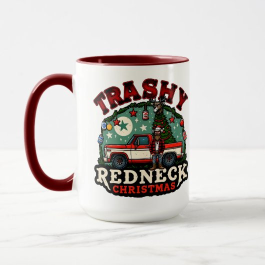 Trashy Redneck Weihnachten Tasse (Links)