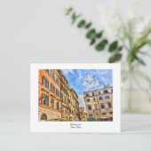 Trastevere Rome, Italien Aquarellmalerei Postkarte (Stehend Vorderseite)