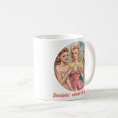 Tratschen über den Bräutigam Retro Brautjungfern Kaffeetasse (VorderseiteRechts)