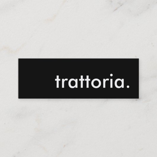 Trattoria. Mini Visitenkarte (Vorderseite)