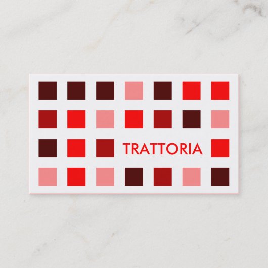 TRATTORIA (Mod-Quadrate) Visitenkarte (Vorderseite)