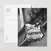 Trattoria Sign Postcard Postkarte (Vorne/Hinten)