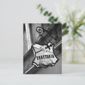 Trattoria Sign Postcard Postkarte (Stehend Vorderseite)