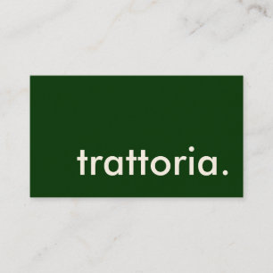 Trattoria. Visitenkarte