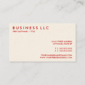 Trattoria. Visitenkarte (Rückseite)