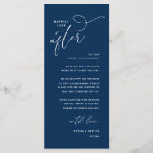 Trau-Dankeschön-Karte für das Hochzeitsdinner Programm (Vorderseite)
