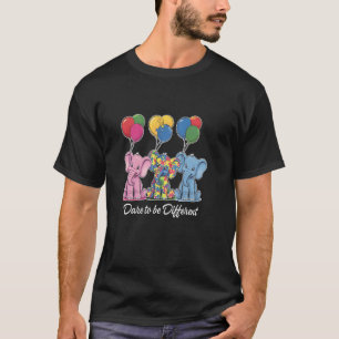 Trau Dich Anders zu Sein Autismus Elefant Autismus T-Shirt