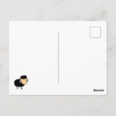 Trau dich anders zu sein schwarzes Schaf Postkarte (Rückseite)