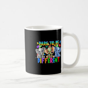 Trau Dich Anders Zu Sein Süßer Elefant Autismus-Be Kaffeetasse