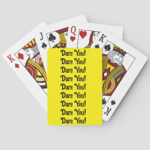 Trau dich gelbes Spielkartenspiel Spielkarten