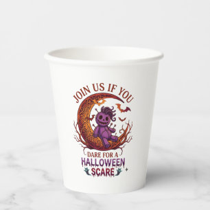 Trau dich Halloween Angst Lila Voodoo-Puppe Cresce Pappbecher
