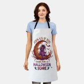 Trau dich Halloween Angst Lila Voodoo-Puppe Halbmo Schürze (Getragen)