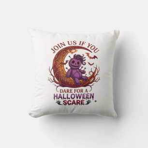 Trau dich Halloween-Schreckenslila-Voodoo-Puppe-Mo Kissen
