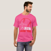 Trau dich, ich fordere dich heraus, lustiger Baseb T-Shirt (Vorne ganz)