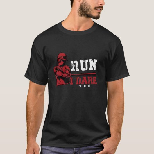 Trau dich, ich fordere dich lustiger Baseball Catc T-Shirt (Vorderseite)