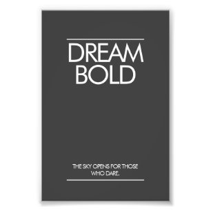 "Trau Dich“ Minimalistisches Büro-Poster Fotodruck
