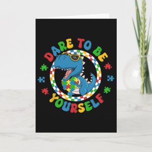 Trau Dich Selbst Zu Sein T-Shirt Autismus-Bewussts Karte