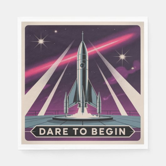 Trau dich zu beginnen serviette (Vorderseite)