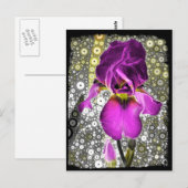 Traube Iris Postkarte (Vorne/Hinten)