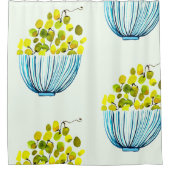 Trauben Aquarellfrucht Duschvorhang (Vorderseite)