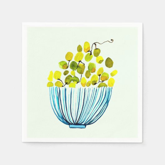 Trauben Aquarellfrucht Serviette (Vorderseite)