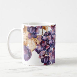 Trauben-Aquarellkarte Kaffeetasse