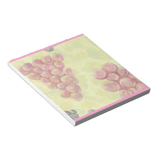 Trauben auf Blätter Notizblock (angewinkelt)