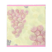 Trauben auf Blätter Notizblock (Vorderseite)