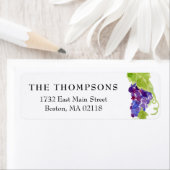 Trauben auf den Rücksendeadressen-Aufklebern der W (Insitu)