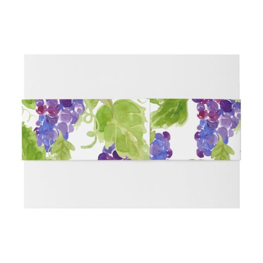 Trauben auf der horizontalen Traubenband Einladungsbanderole (Rückseitenbeispiel)