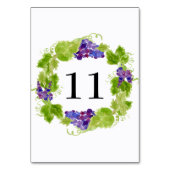 Trauben auf der Weinkarte Tischnummer (Rückseite)