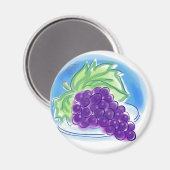 Trauben auf einer Platte Magnet (Vorderseite/Rückseite)