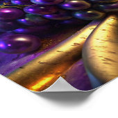 "Trauben auf Gold" Poster (Ecke)