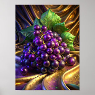 "Trauben auf Gold" Poster