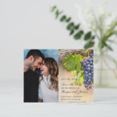 Trauben auf Rebflächen Foto Save the Date Karte (Stehend Vorderseite)
